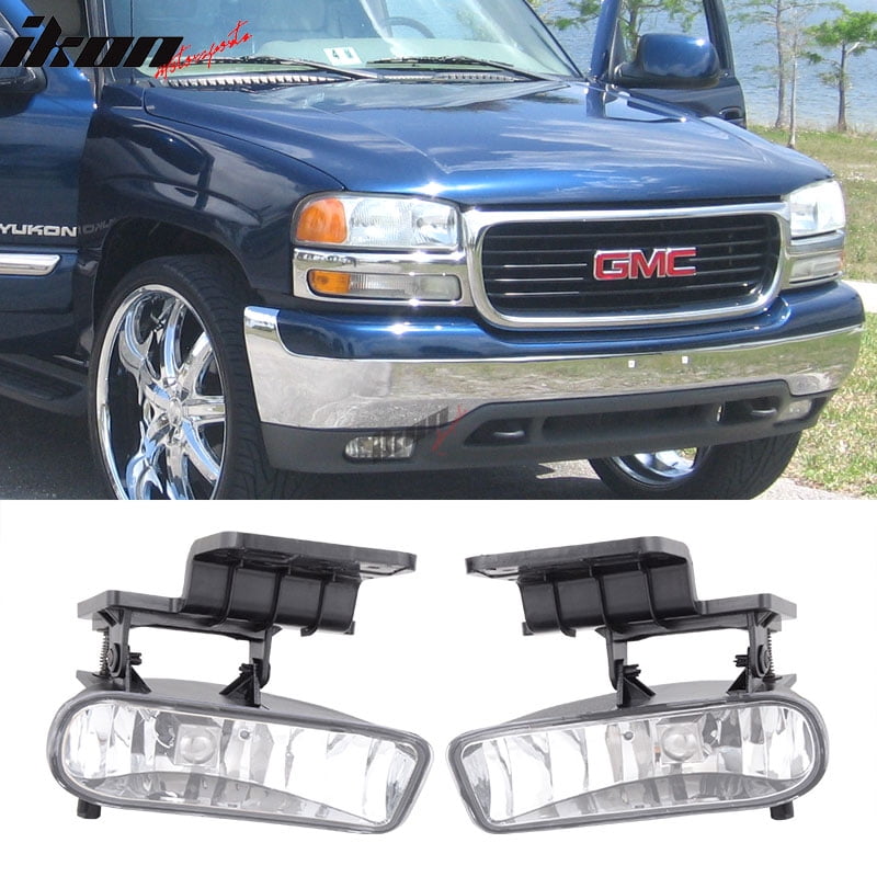 fits 99 02 chevy silverado clear lens fog light lamp 00 06 suburban 00 06 Yukon Wheels fits 99 02 chevy silverado clear lens fog light lamp 00 06 suburban tahoe walmart com